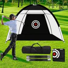 2m Golf Practice Net, Suitable For Indoor And Outdoor Swing, Hitting Cage For Golfing, Easy To Store And Install, Gift For Golf Enthusiasts - Black - View 4