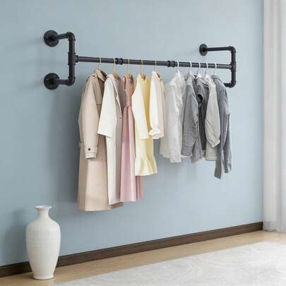 Wandmontiertes Kleiderständer, Kleiderständer, Kleiderbügelständer