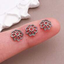 30pcs 18K Gold Plated Flower Bead Caps Hollow Brass Metal Bead End Caps Filigree Loose Spacer Bracelet Beads For DIY Craft Earring Necklace Jewelry Making - Multicolor - View 5