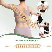 SilvaLex Wooden Massage Tool, Full Body Massager, Hand Massager, Leg Massager, Shoulder Massager, Shoulder & Neck Massage Tool, Facial Massage Tool, Back Massager, Waist Massager, Full Body Muscle Massager - Apricot - View 9