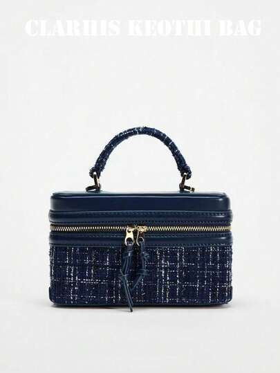 Chiếc túi xách mới, thời trang và đa năng này có chất liệu vải tweed cổ điển, khóa kéo và hoàn hảo cho mọi mùa. Đây là một chiếc túi xách/túi hộp thanh lịch dành cho nữ, phù hợp cho công việc, du lịch và nghỉ dưỡng. Lý tưởng cho mua sắm, làm việc và các chuyến đi chơi.