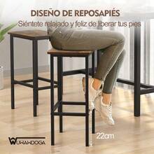 Juego de mesa de comedor con sillas, mesa de bar y juego de sillas - Negro - Ver 4