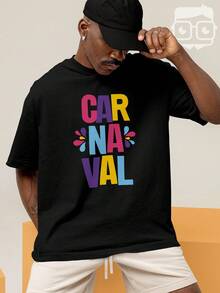 Camiseta Oversized Carnaval Bloquinho Folia Colorido Confete REF 3398 VEST NERD - Preto - Visão 9