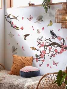 1张壁纸 - [篮球、挖掘机、花卉、树枝、鸟类] 家居办公室装饰 自粘壁纸 可移除墙贴 适用于客厅墙面装饰、浴室窗户、卫生间墙贴 – 餐厅厨房墙面装饰 卧室装饰 - pvc自黏 - 查看 1