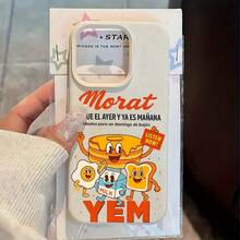 Funda de Teléfono Fashion Band-Morat Compatible con 17 16e 16 15 14 13 12 11 Pro X XR XSMAX 8 Plus, Cubierta Trasera Suave de TPU Anticaída17  17promax - Blanco - Ver 1
