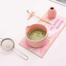 1 pieza/5 piezas Juego de té Matcha Sakura, incluye tazón de Matcha, batidor de Matcha, taza de Matcha, revolvedor, cuchara de té, juego de tazón de té, herramientas de preparación de Matcha, herramientas para hacer dulces y bebidas, caja de regalo japonesa, Juego de revolver Matcha Matsukane, regalo para amantes del Matcha - Multicolor - Ver 3