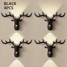 Smart LED Deer Wall Lamp With Touch Dimming & Motion Sensor, Up And Down Wall Lights Indoor With 3 Colors Dimmable, 1200mAh USB Rechargeable Night Light ,Wireless Magnetic Wall Wash Lights,Suitable For Stairs,Porch,Hallway, Bathroom, Bedrooms, Cabinets, Living Room, Bar Cabinet - 彩色 - 查看 26