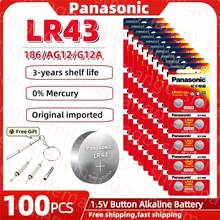 10-100pcs Panasonic LR43 186 AG12 386 SR1142 LR1142 SR43 301 V12GA 1.5V Alkaline Button Cell Batteries, Suitable For Watches, Calculators, Etc. - LR43 Panasonic (GF) - View 15