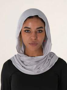 1件装女士经典纯色头巾，预缝制裹身式围巾头巾，可调节多用途头巾，柔软舒适的粘胶纤维面料，适合日常佩戴、运动、瑜伽 - 多色 - 查看 7