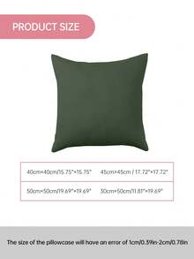 4 件套格子枕套，隐形拉链，柔软现代风格，适用于客厅、卧室、沙发装饰，可机洗，通过 Oeko-Tex 认证 - 橄欖綠 - 查看 3