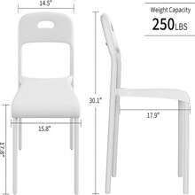 Chaises de salle à manger - Blanc - Voir 8