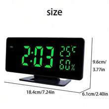 Generic USB Digital Alarm Clock Date Display Bedroom Home Decor Decorative LED Green - 2 - 查看 6