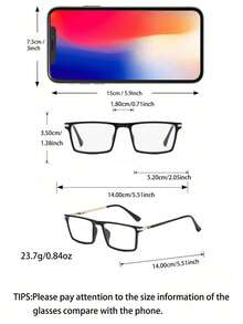 1副时尚轻便无度数眼镜，适合日常佩戴 - 無色 - 查看 2