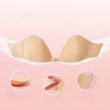 1片装粘性侧翼文胸提拉胶带，无痕隐形无背文胸垫，透气孔，内衣 - 彩色 - 查看 1