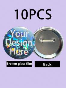 1/3/5/10/30/50/100个，定制徽章，可个性化印刷任何文字、照片或图像，适用于促销、工作、生日、圣诞礼物，定制纪念徽章，个性化纪念徽章，毕业徽章，定制文字生日徽章 - 彩色 - 查看 42