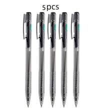 5pcs Minimalist Retractable Ballpoint Pens, Blue & Black Ink Refills, 0.7mm Smooth Writing - 5pcs - View 4