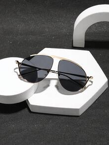 1 PC Men's Aviator Fashion Glasses Lightweight Metal Frame Comfortable To Wear Casual For Daily Commute With Glasses Box - Multicolor - View 4