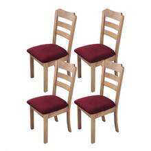 1/2/4/6pcs Plaid Pattern Stretch Dining Chair Covers, Removable & Washable Chair Slipcovers For Dining Room, Kitchen - Multicolor - View 55