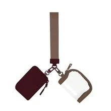 Women's Mini Zipper Wristlet Wallet, Transparent Dual Pocket Wrist Strap Coin Purse, Portable Key Chain Coin Pouch - Multicolor - View 8