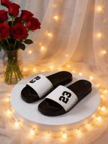 All Season Indoor Slippers, Couples Slippers, Campus Style Bathroom Slippers, Dorm Slippers, Outdoor Beach Slippers - White - View 10