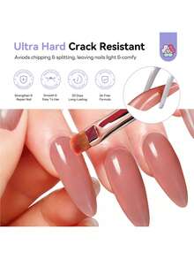Saviland Nutri Ultra Hard Builder Nail Gel 120g 5 In 1 Deep Nude For Nail Extension Base Builder Strengthen Thicken And Perfect Apex Shape 3D Nails Sculpting No Wipe Home Salon DIY Manicure Kit - Nude - View 2