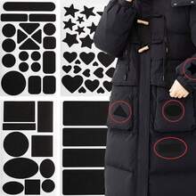 Self Adhesive Black Patches DIY Craft Thermal Transfer Sewing Fabric Sticker Washable Waterproof Patch For Clothes Down Jackets Pant Hole Repair - Multicolor - View 12