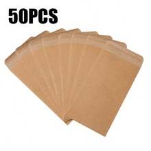 10/50/100个装棕色自封现金信封 - 小号牛皮纸钱袋，适合预算和礼品包装 - 棕色 - 查看 13