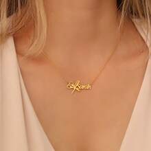 Exquisite Name Necklace, Customized Lowercase Name Necklace, Mini Signature Name Jewelry, Gold Name Jewelry, Bridesmaid Gift - Multicolor 5 - View 7