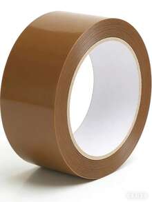 1pc Low Noise Brown Packing Tape - Essential For Office & Packaging, Quiet & Practical - Round - View 1