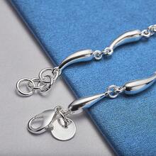 925纯银镀层优雅水滴手链，适合女士生日、派对、日常佩戴，时尚奢华的珠宝，节日/情人节礼物。 - 銀色 - 查看 3