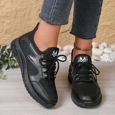 Zapatillas deportivas transpirables de malla para mujer, zapatos de fitness de suela suave y ligera, versátiles para ir al trabajo, paseos diarios y uso casual