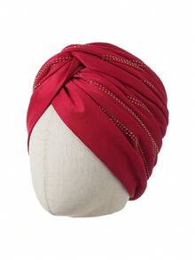 1pc Polyester Bohemian Rhinestone Headband Hat, Suitable For Party, Wedding, Vacation, Evening Date, All Seasons - 1 Item - View 9