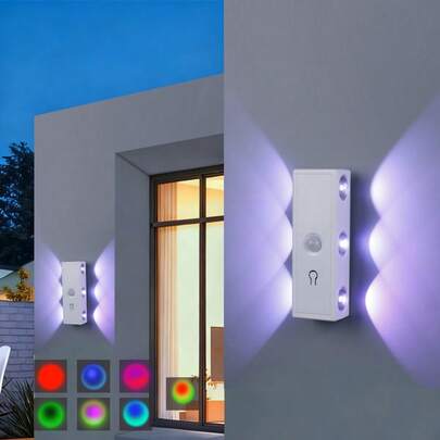 Motion Sensor Wall Lamp, 4-Light And 6-Light Cat Eye Different Lighting Wall Lamp, Can Be Placed In Multiple Indoor Rooms, Decorative Effect Is Good, Multiple Light Sources Available, Warm Decoration For Home