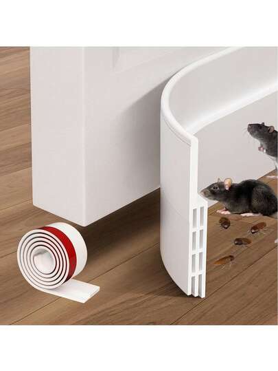 39-Inch Long Weatherstrip, Dust-Proof And Noise-Reducing, Suitable For Indoor/Outdoor Doors And Windows, Garage Doors, Thermal And Sound Insulation, White