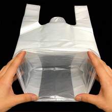 50 Bagged Garbage Bags, Plastic Grocery Bags (White, 40cm X 64cm), Plastic Bags, Medium-Sized Garbage Bags, Garbage Bags, Office Bags, Sturdy And Durable Garbage Bags, Reusable Bags - A (40x64cm = 50pcs) - View 8