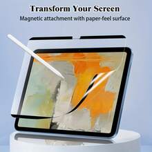 2pcs Magnetic Detachable Screen Protector Film Compatible With IPad Air 13-In.(M3)-2025/ Air 11-In.(M3)-2025/ Air 13-In.(M3)-2024/ Air 11-In.(M3)-2024 Tablet, Paper-Like Film, High Definition, Writable, Detachable, Reusable, Matte PET Anti-Glare Screen Protector, Matte Surface, Minimalist Design, Scratch-Resistant Film, Accessories - 2pcs - View 10