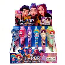 5pcs Neutral K-Pop Girl Group Themed Ballpoint Pens, K-Pop Stationery For Students - Multicolor - View 3