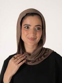 1件装女士经典纯色头巾，预缝制裹身式围巾头巾，可调节多用途头巾，柔软舒适的粘胶纤维面料，适合日常佩戴、运动、瑜伽 - 多色 - 查看 9