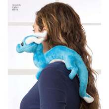8715 - Patrones de costura de juguete de dragón para niños, diseño de dragón, talla única,40984754 - B - Ver 2