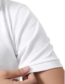 LUZZIAN camiseta  polo masculino casual camiseta   confortável uniforme verão - Branco - Visão 4