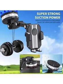 360° Rotatable Phone Holder - Durable ABS, Dashboard Mount With Adjustable Arm And Clamp, Suitable For Cars, Trucks, Construction Vehicles - A - View 4