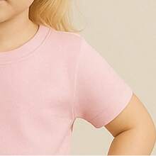 Camiseta Infantil ESTAMPADA SEJA FORTE E CORAJOSA 100% Algodão Feminina Tamanho do 0 ao 16 Leve e Fresco - Rosa Bebê - Visão 2