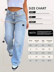 Women's Boyfriend Loose Straight Leg Jeans - Blue - View 6