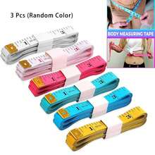 EDCUEBE7 1/2/3/4pcs Soft Measuring Tape, Cloth Sewing Fabric Tailor Small Waist Pink Mini Ruler Body Measurement Tape For Body Measurement, Weight Loss, 150cm/60 Inch (Random Color) - Multicolor - View 12
