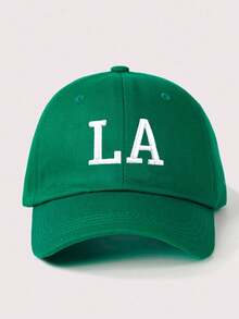 1 pieza Gorra de béisbol LA bordada, sombrero casual ajustable con protección solar para exteriores, adecuado para primavera/otoño, viajes, playa, unisex, estilo Y2K - gorra de beisbol - Ver 23