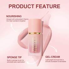 1pc Liquid Blush & Contour, Natural Makeup Effect, Easy To Apply, Matte Blush Liquid, Suitable For Daily, Festival, Party, Stage Makeup, Facial Cosmetics - 彩色 - 查看 6