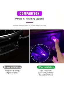 RGB Light Tube Atmosphere Lamp, Car Atmosphere Light, USB Night Light, Touch Dimming, LED Filament Lamp, Portable Lighting, Plug And Play, Decorative Atmosphere Light - Multicolor - View 9