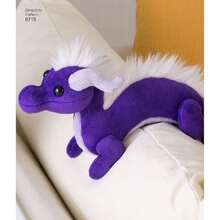 8715 - Patrones de costura de juguete de dragón para niños, diseño de dragón, talla única,40984754 - B - Ver 6