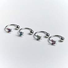 浪漫蝴蝶钛钢外螺纹独特蝴蝶唇环 - 蝴蝶的浪漫 唇環 - 查看 5