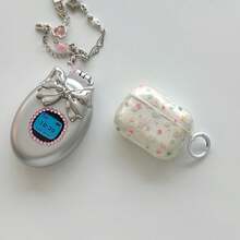 Korean Style Transparent Colorful Star Pendant Earphone Case Compatible With AirPods Pro 2, Cute Apple 4 Minimalist 3 New 1/2 Generation Earphone Case For Women - White - View 5